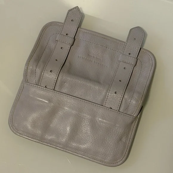 Gray Lilac Leather Women's Clutch - Picture 11 of 17